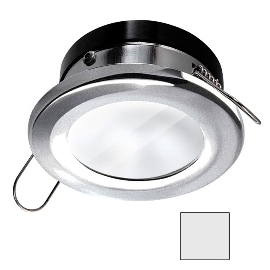 I2SYSTEMS A1110Z-41AAH APEIRON A1110Z - 4.5W SPRING MOUNT LIGHT - ROUND - COOL WHITE - BRUSHED NICKEL FINISH