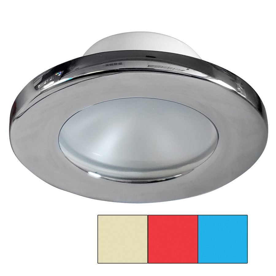 I2SYSTEMS A3120Z-11HCE APEIRON A3120 SCREW MOUNT LIGHT - RED, WARM WHITE & BLUE - CHROME FINISH