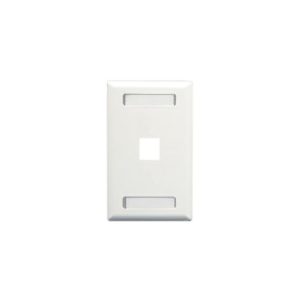 ICC IC107S01WH FACEPLATE, ID, 1-GANG, 1-PORT, WHITE