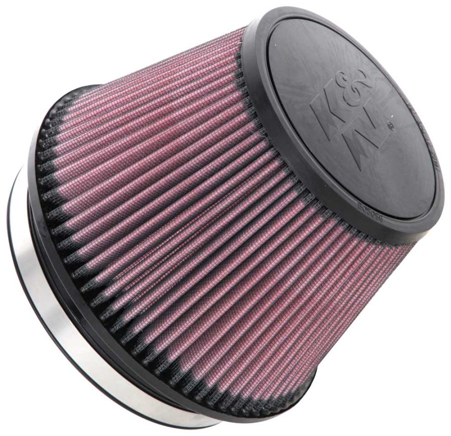 K&N FILTER RU2960 Universal Clamp-On Air Filter: High Performance, Premium, Washable, Replacement Filter: Flange Diameter: 6 In, Filter Height: 5 In, Flange Length: 1 In, Shape: Tapered Round, RU-2960