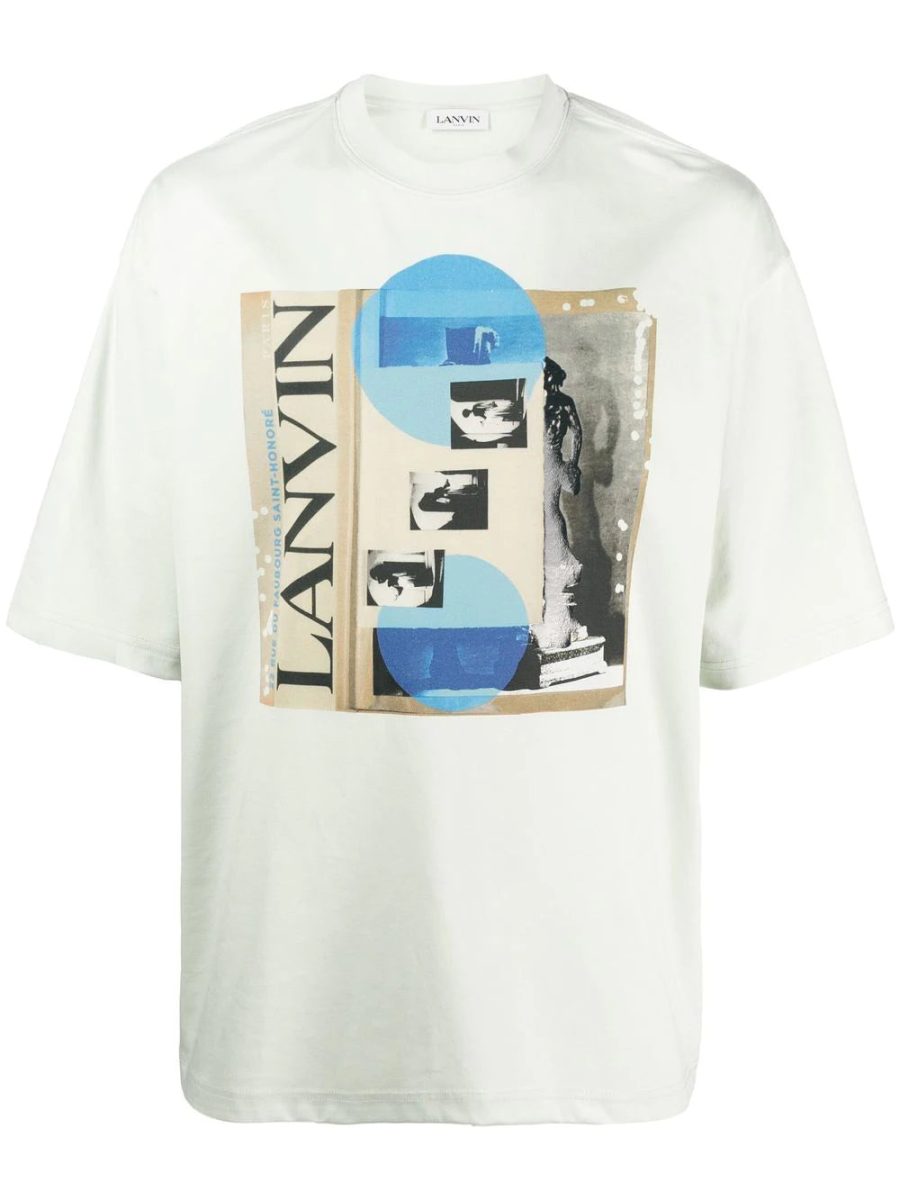 LANVIN Seasonal Print T-Shirt Without Pocket Sage