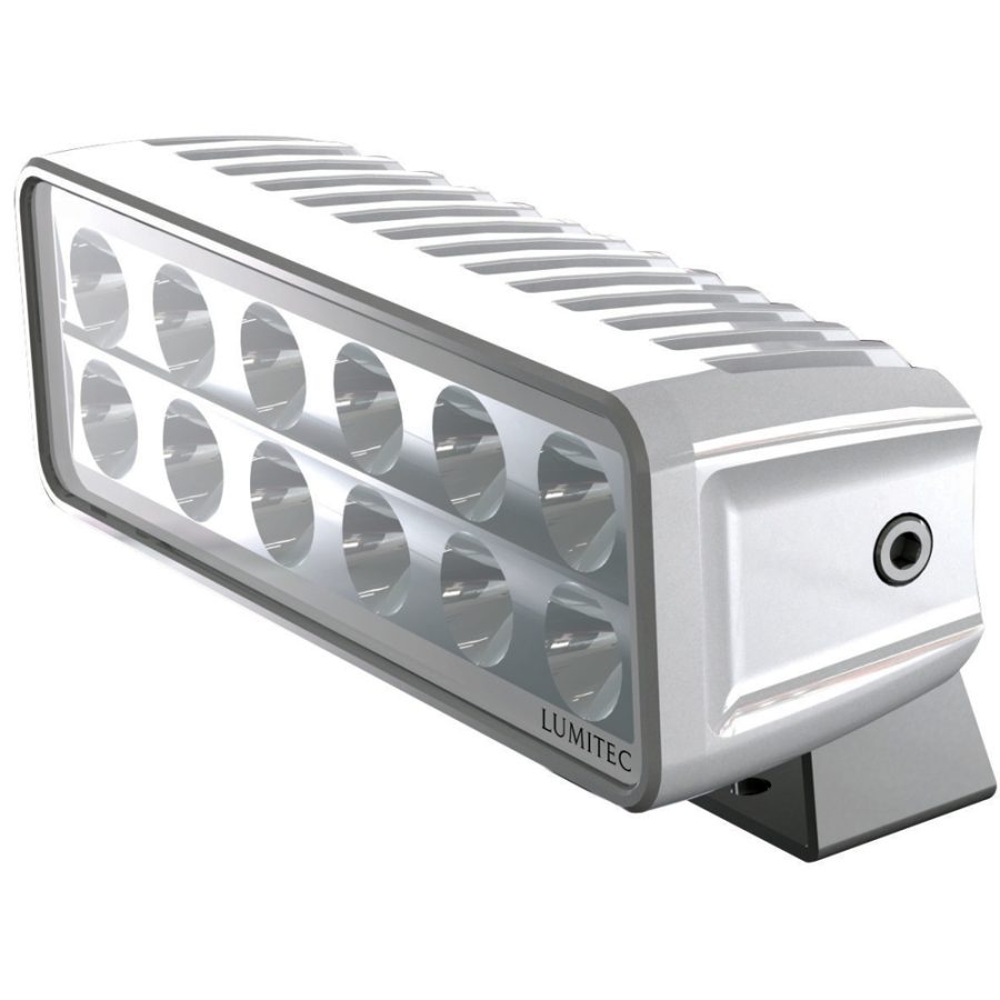 LUMITEC 101334 MAXILLUMEH60 - TRUNNION MOUNT FLOOD LIGHT - WHITE DIMMING - WHITE HOUSING