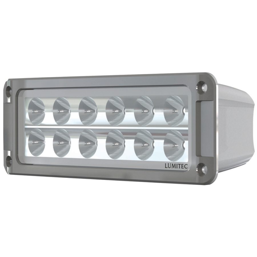 LUMITEC 101336 MAXILLUMEH60 - FLUSH MOUNT FLOOD LIGHT - WHITE HOUSING - WHITE DIMMING