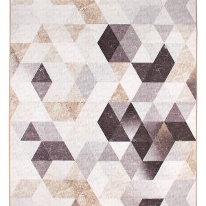 Lattice Geometric Neutral Washable Rug