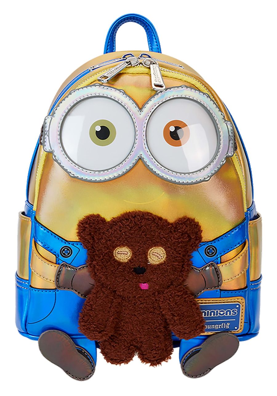 Loungefly Despicable Me Minions Bob Iridescent Mini Backpack