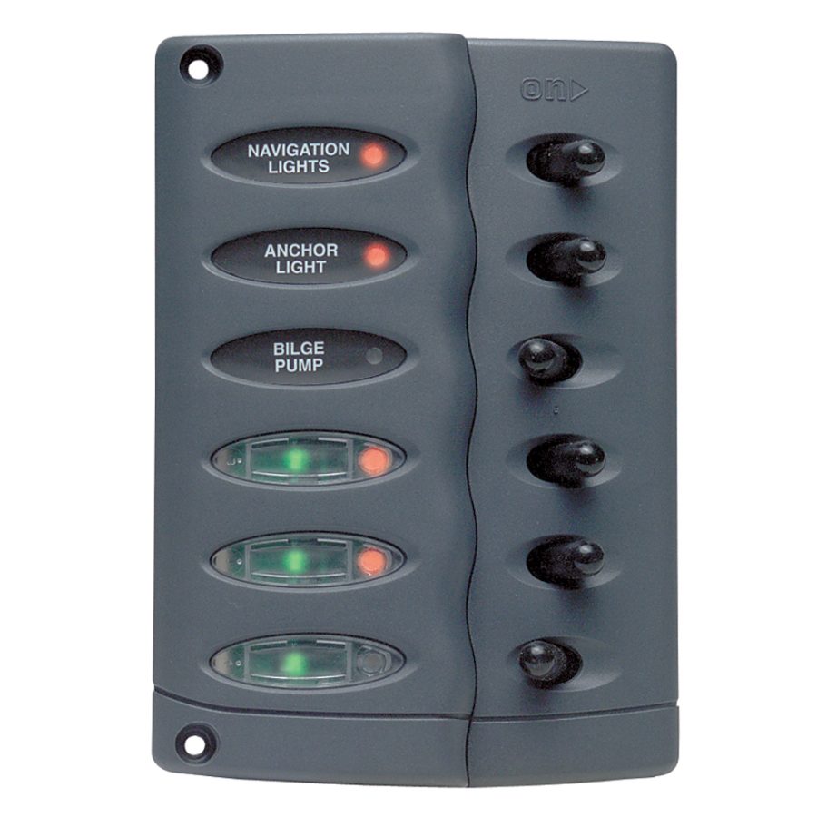 MARINCO CSP6 CONTOUR SWITCH PANEL - WATERPROOF 6 WAY