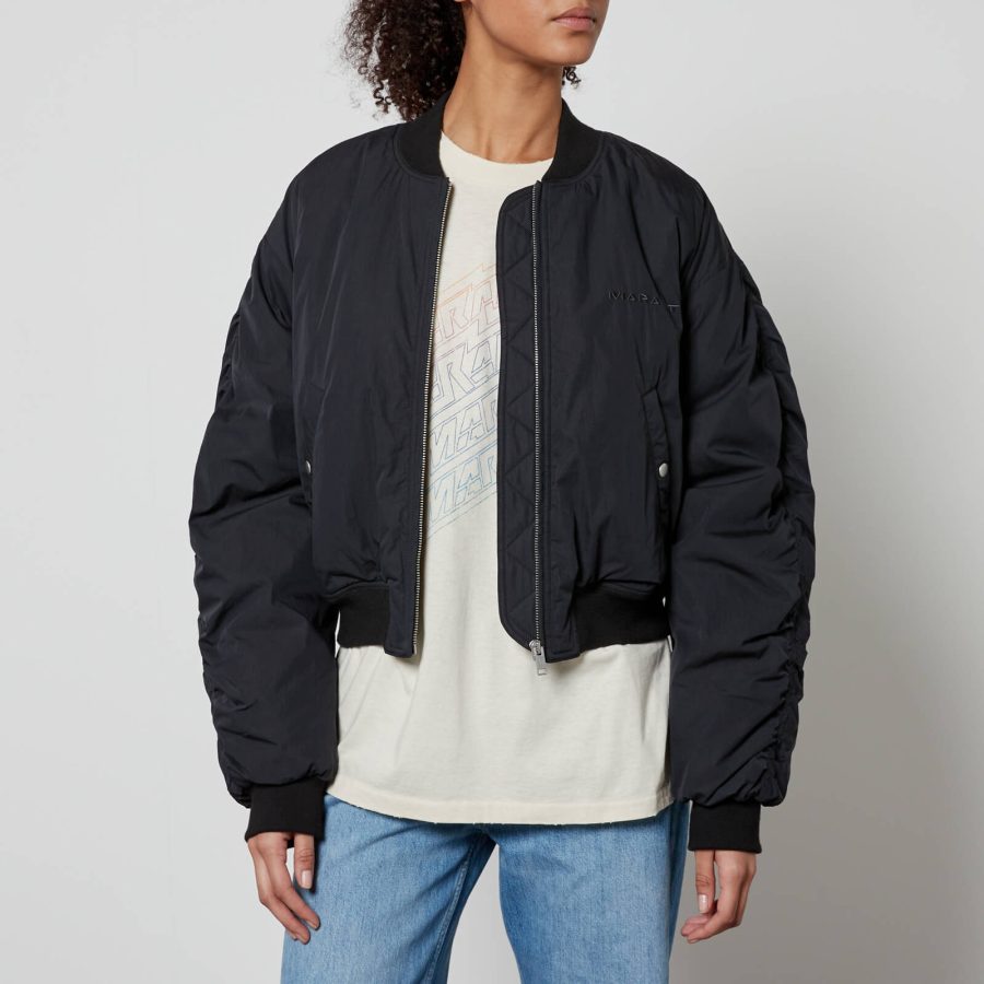 Marant Etoile Bessime Cotton-Blend Shell Cropped Bomber Jacket - FR 40/UK 12