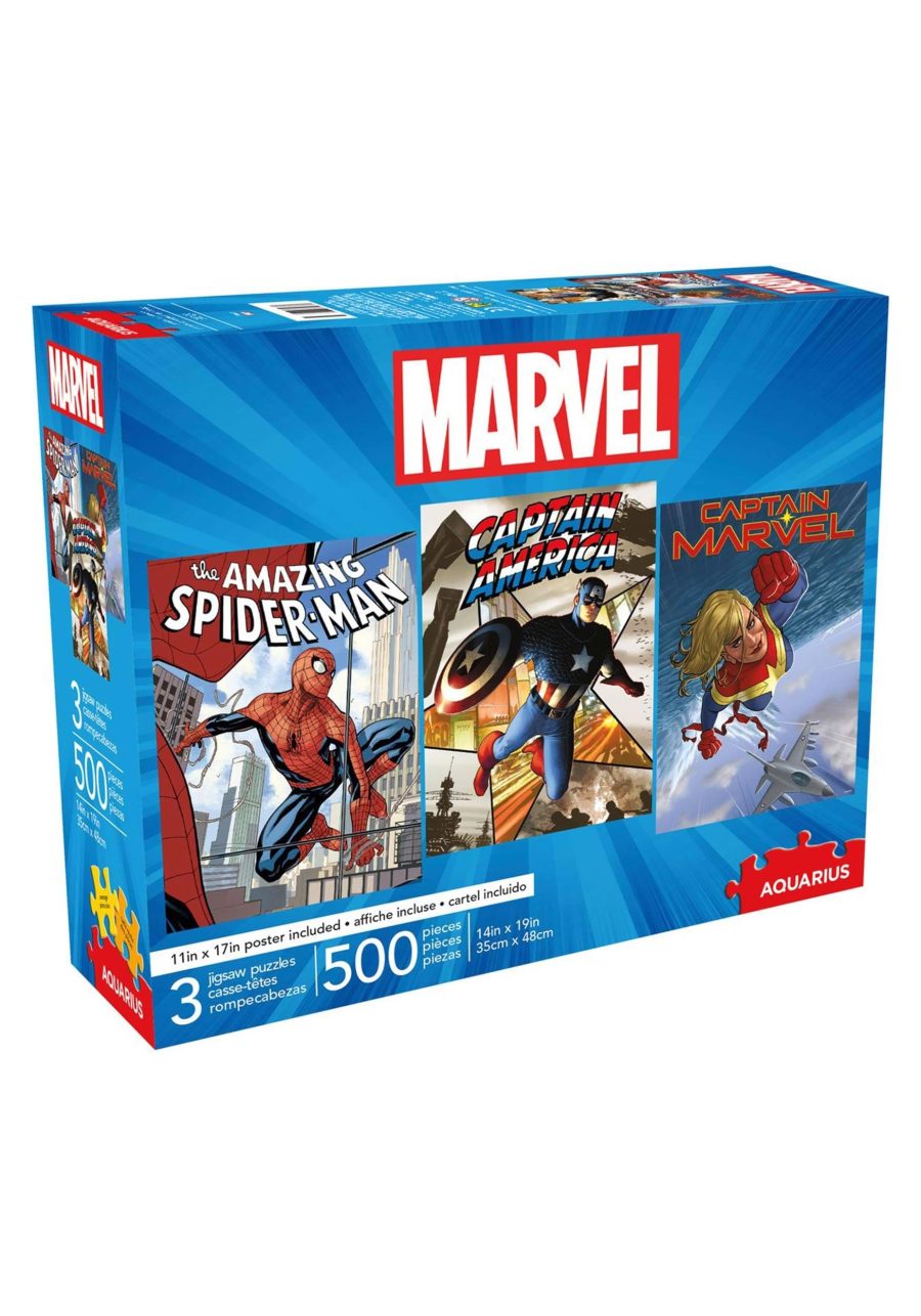 Marvel Spider-Man, Captain America & Captain Marvel Puzzles