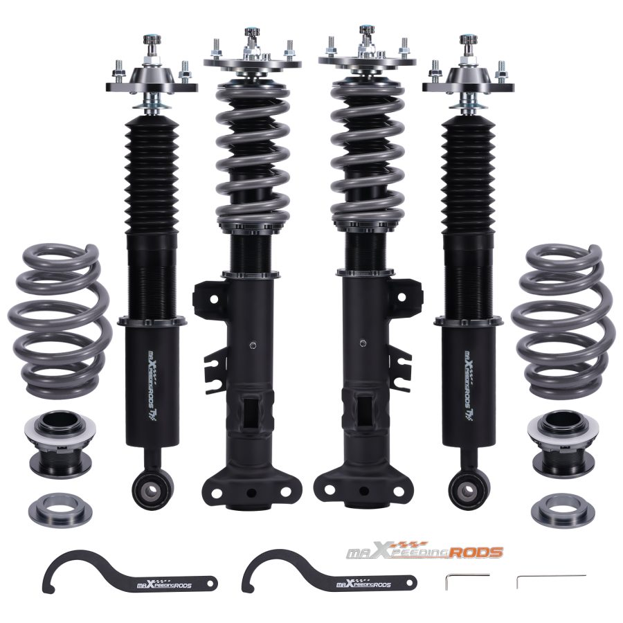 Maxpeedingrods T7 24-level Rebound Damping Adj. Coilovers Kit compatible for BMW 3 Series E36 lowering kit