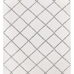 Medina Moroccan Diamond Ivory Washable Rug