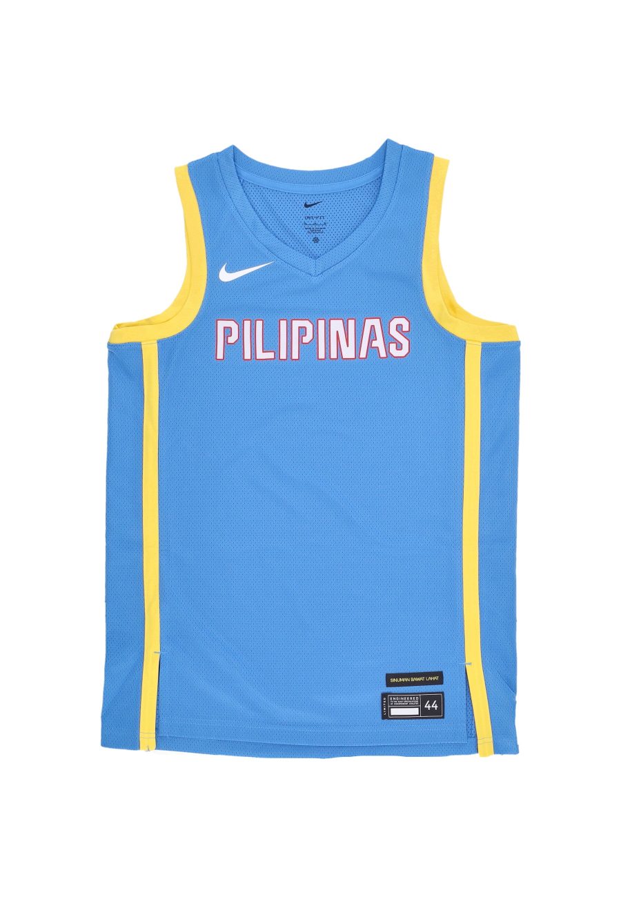 Men's Basketball Tank Top Limited Road Jersey Team Philippines Lt Photo Blue/tour Yellow