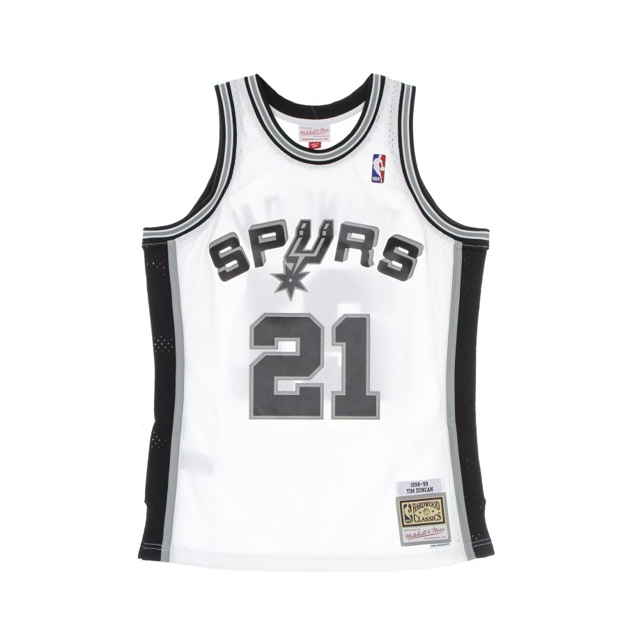 Men's Basketball Tank Top Nba Swingman Jersey Hardwood Classics No 21 Tim Duncan 1998-99 Saaspu Home