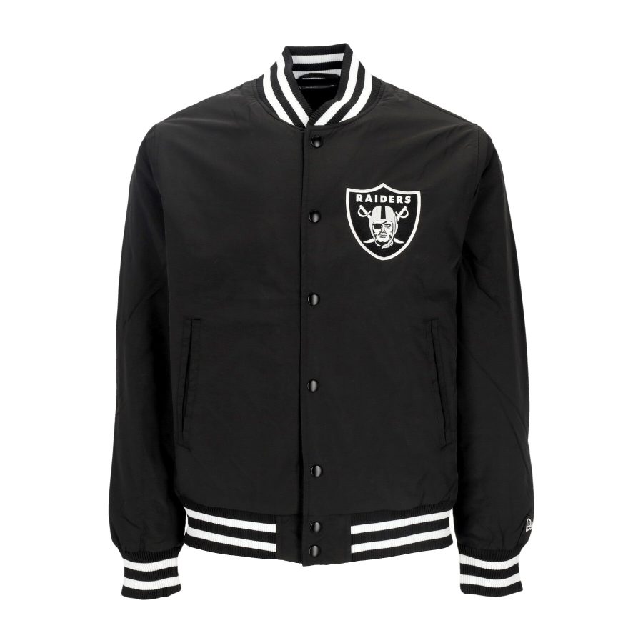 Men's Bomber Jacket Nfl Team Logo Bp Bomber Lasrai Black/white