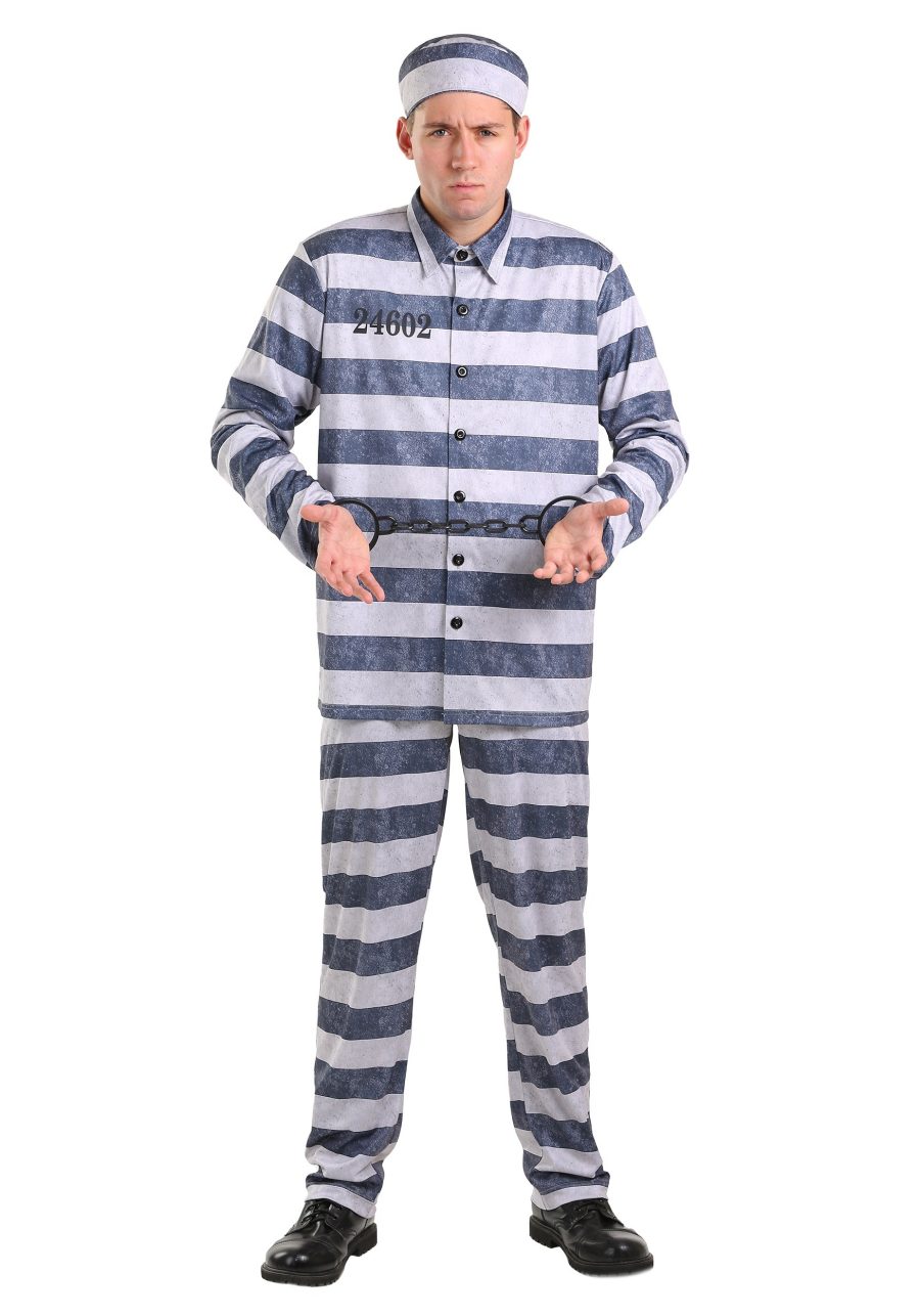 Men's Plus Size Vintage Prisoner Costume