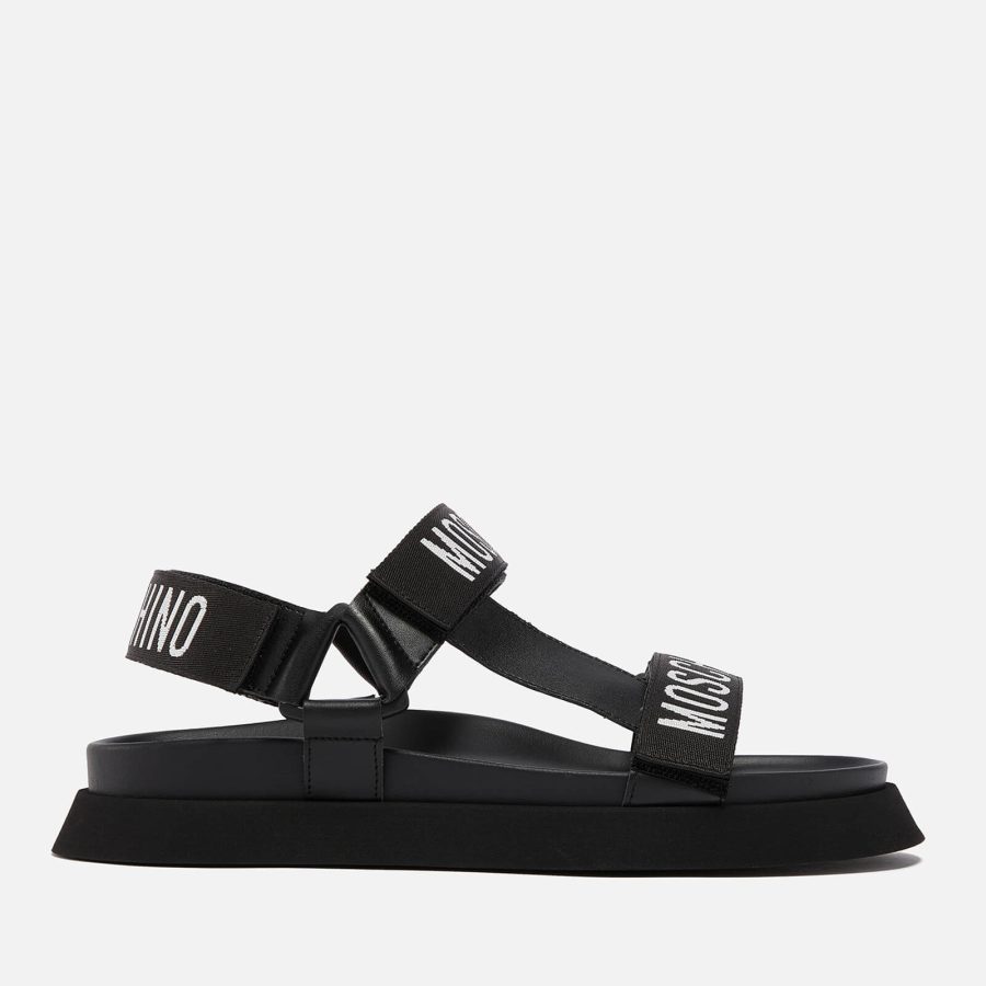 Moshino Women's Logo-Jacquard Webbing Sandals - UK 3