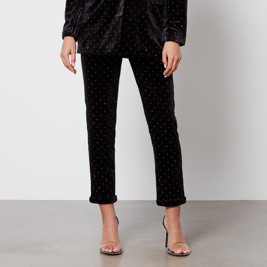 Never Fully Dressed Quinn Sequined Velvet Trousers - UK 16