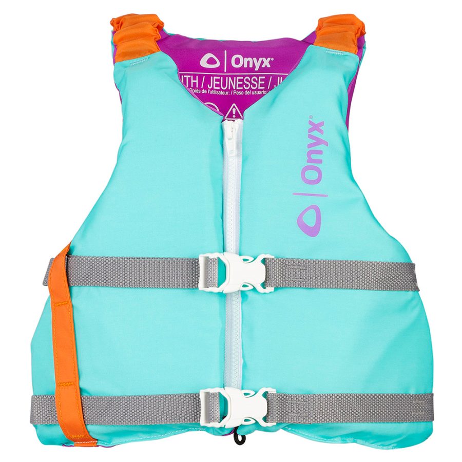 ONYX 121900-505-002-21 YOUTH UNIVERSAL PADDLE VEST - AQUA