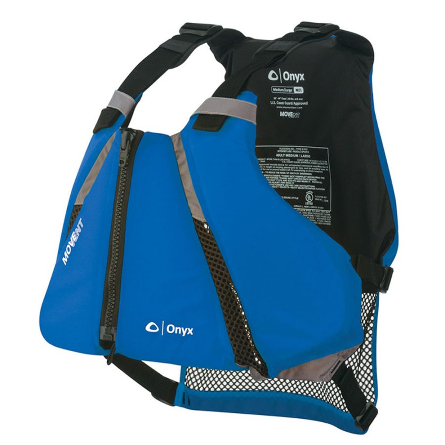 ONYX 122000-500-040-16 MOVEVENT CURVE PADDLE SPORTS LIFE VEST - M/L - BLUE