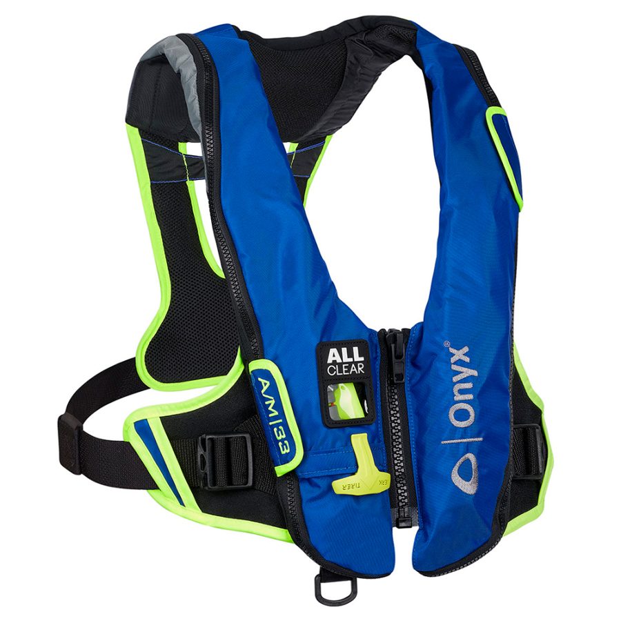 ONYX 132800-500-004-21 IMPULSE A/M-33 ALL CLEARAUTO/MANUAL INFLATABLE LIFE JACKET - BLUE