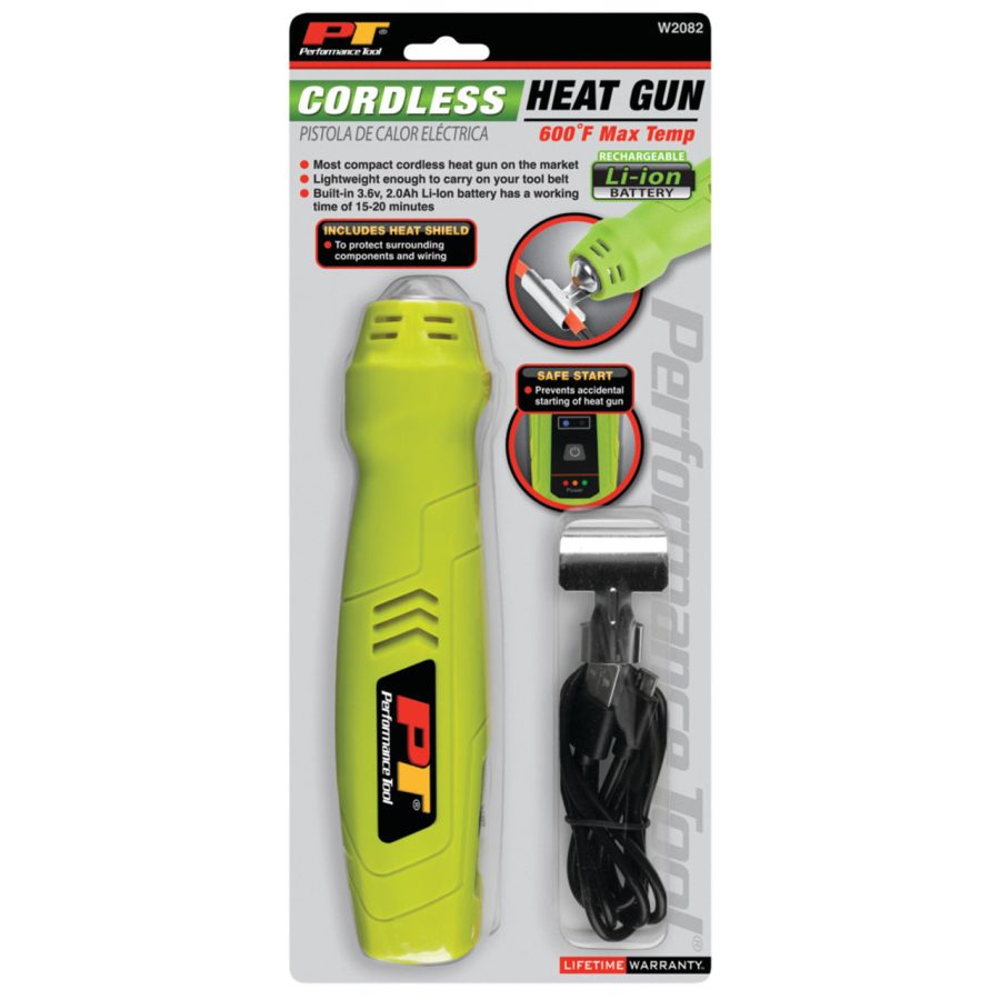 PERFORMANCE TOOL W2082 Performance Tool Compact Rechargeable Li-Ion Cordless Heat Gun