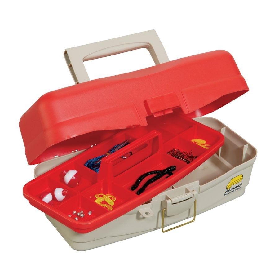 PLANO 500000 TAKE ME FISHING TACKLE KIT BOX - RED/BEIGE