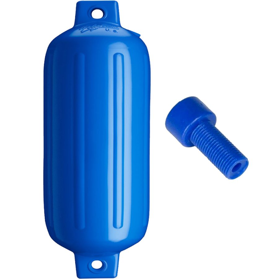 POLYFORM G-6-BLUE G-6 TWIN EYE FENDER 11 INCH X 30 INCH BLUE WITH AIR ADAPTER