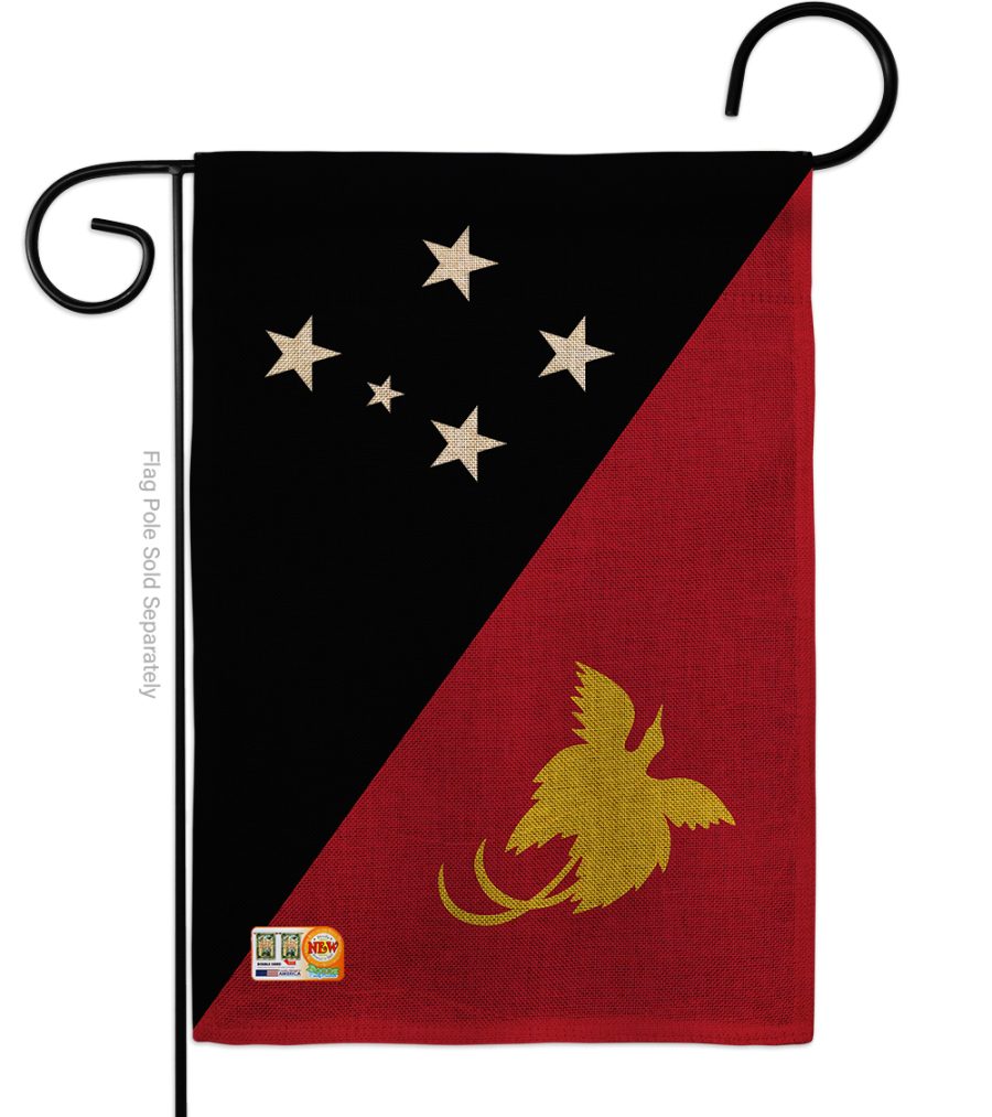 Papua New Guinea Burlap - Impressions Decorative Garden Flag G142183-DB