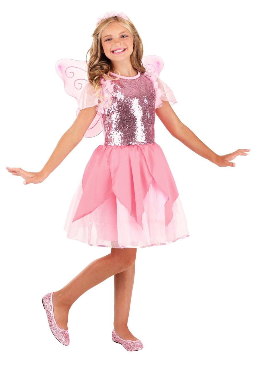 Pink Flower Fairy Girl's Costume