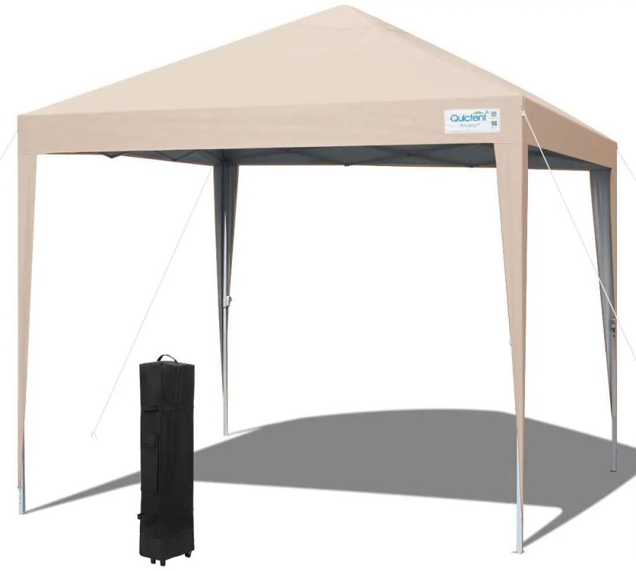 Quictent 10x10 EZ Pop Up Canopy, No-Side Vendor Tent, Water Resistant