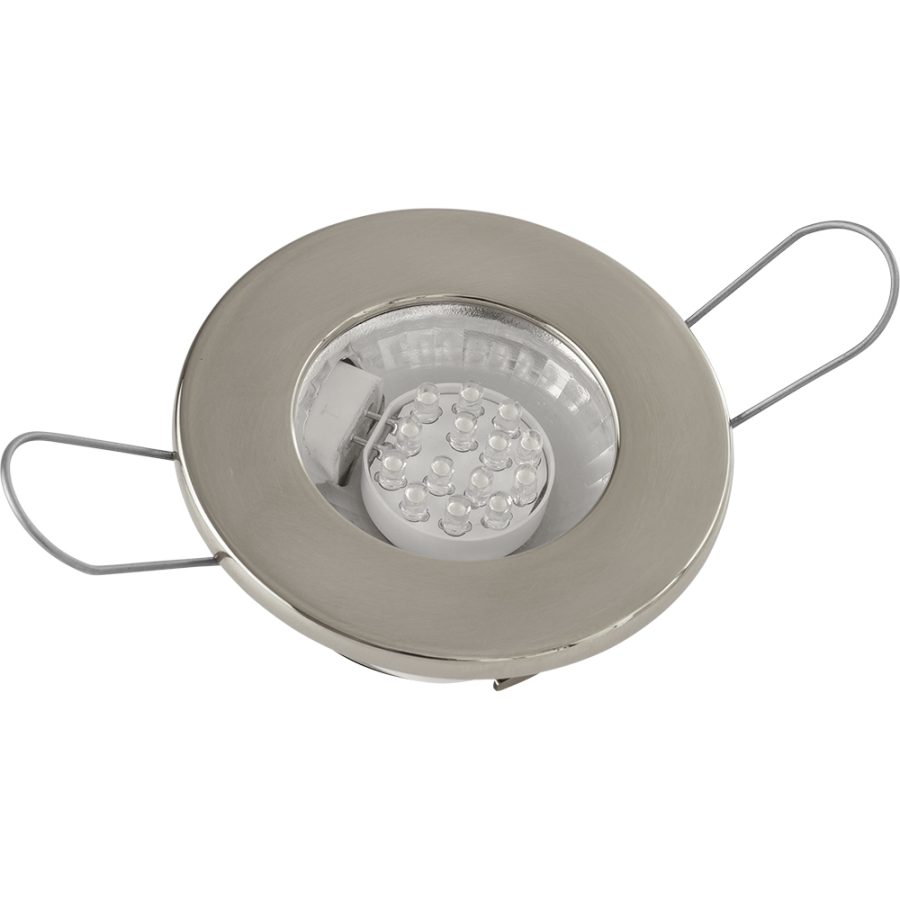 SEA-DOG 404230-3 LED OVERHEAD LIGHT - BRUSHED FINISH - 60 LUMENS - CLEAR LENS - STAMPED 304 STAINLESS STEEL