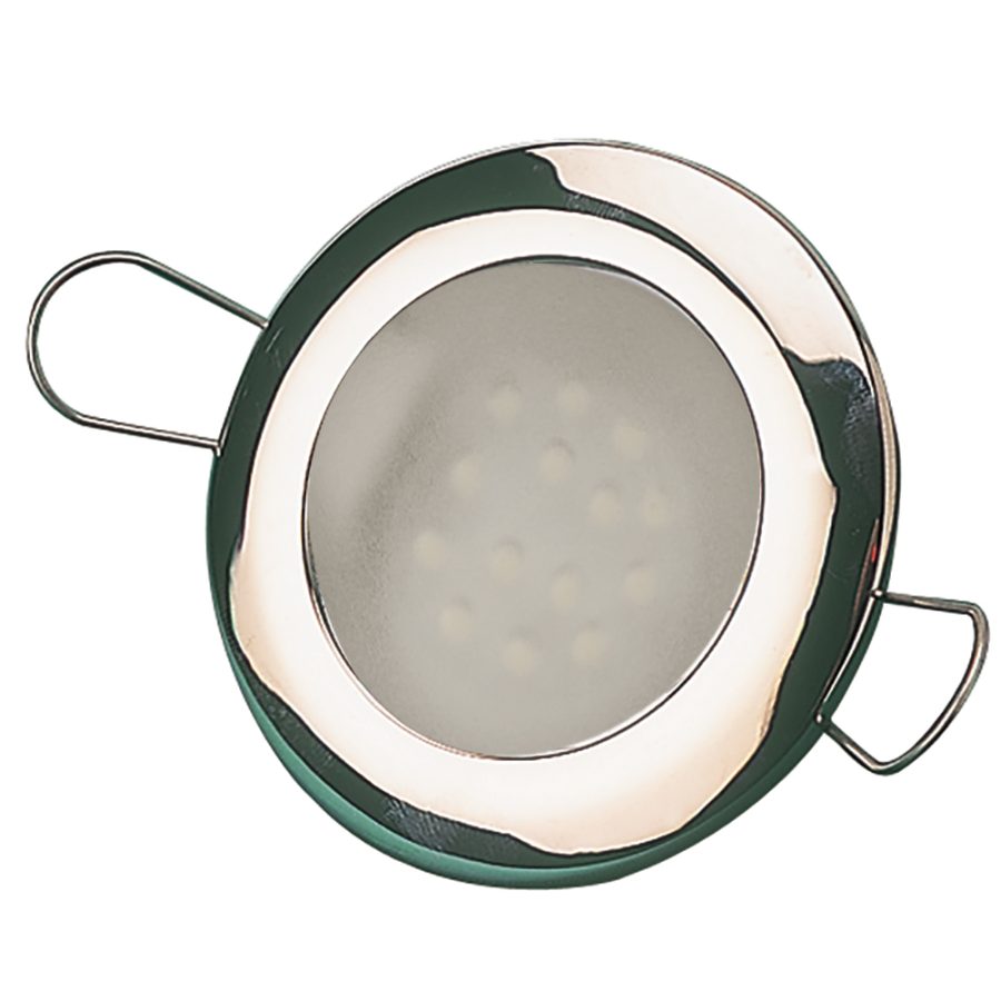 SEA-DOG 404332-3 LED OVERHEAD LIGHT 2-7/16 INCH - BRUSHED FINISH - 60 LUMENS - FROSTED LENS - STAMPED 304 STAINLESS STEEL