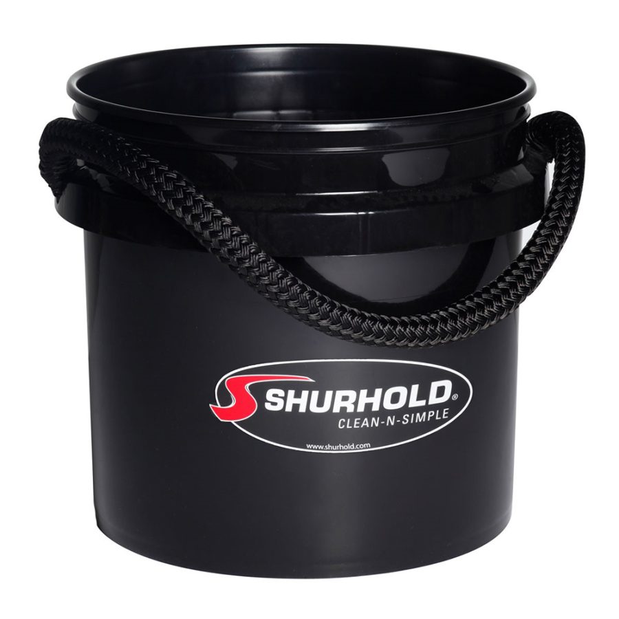 SHURHOLD 2432 Worlds Best Rope Handle Bucket - 3.5 Gallon - Black