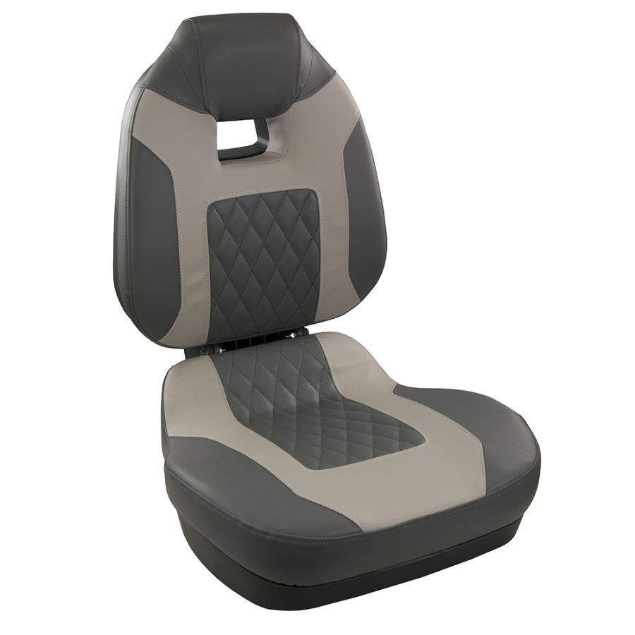 SPRINGFIELD 1041483 FISH PRO II HIGH BACK FOLDING SEAT - CHARCOAL/GREY