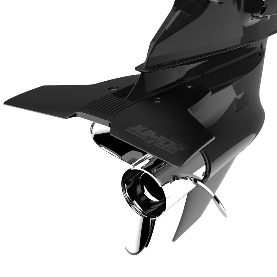 STINGRAY JR21 Classic Junior 2 Hydrofoils for 9.9-40 hp (Black) - Best for Small Boats - Stabilizer Fins for Outboard/Outdrive Motors