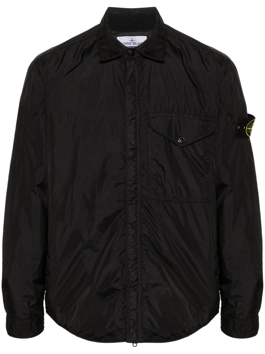 STONE ISLAND Compass Badge Lightweight Overshirt Black