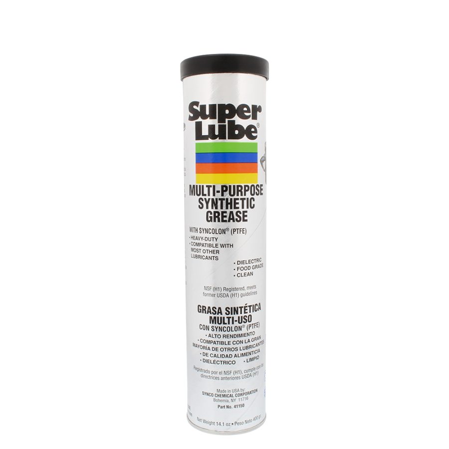 SUPER LUBE 41150 MULTI-PURPOSE SYNTHETIC GREASE W/SYNCOLON(PTFE) - 14.1OZ CARTRIDGE