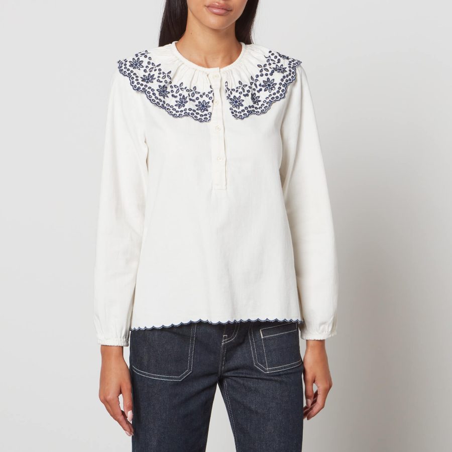 Seventy + Mochi Dylan Organic Cotton-Blend Blouse - UK 6