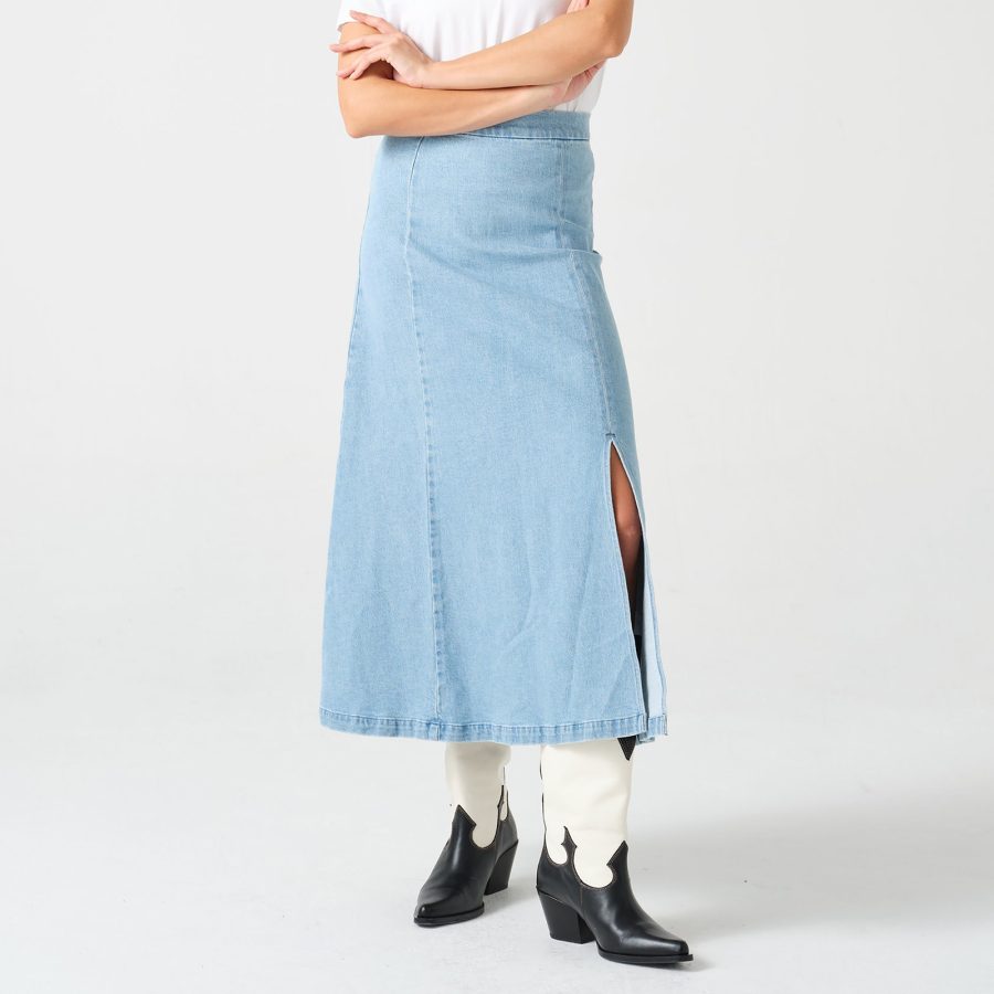 Seventy + Mochi Faye Denim Slip Skirt - M