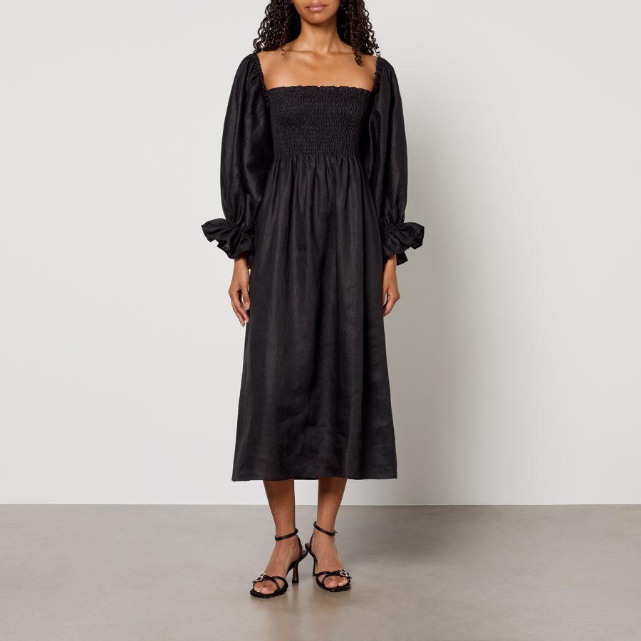 Sleeper Atlanta Linen Midi Dress - L