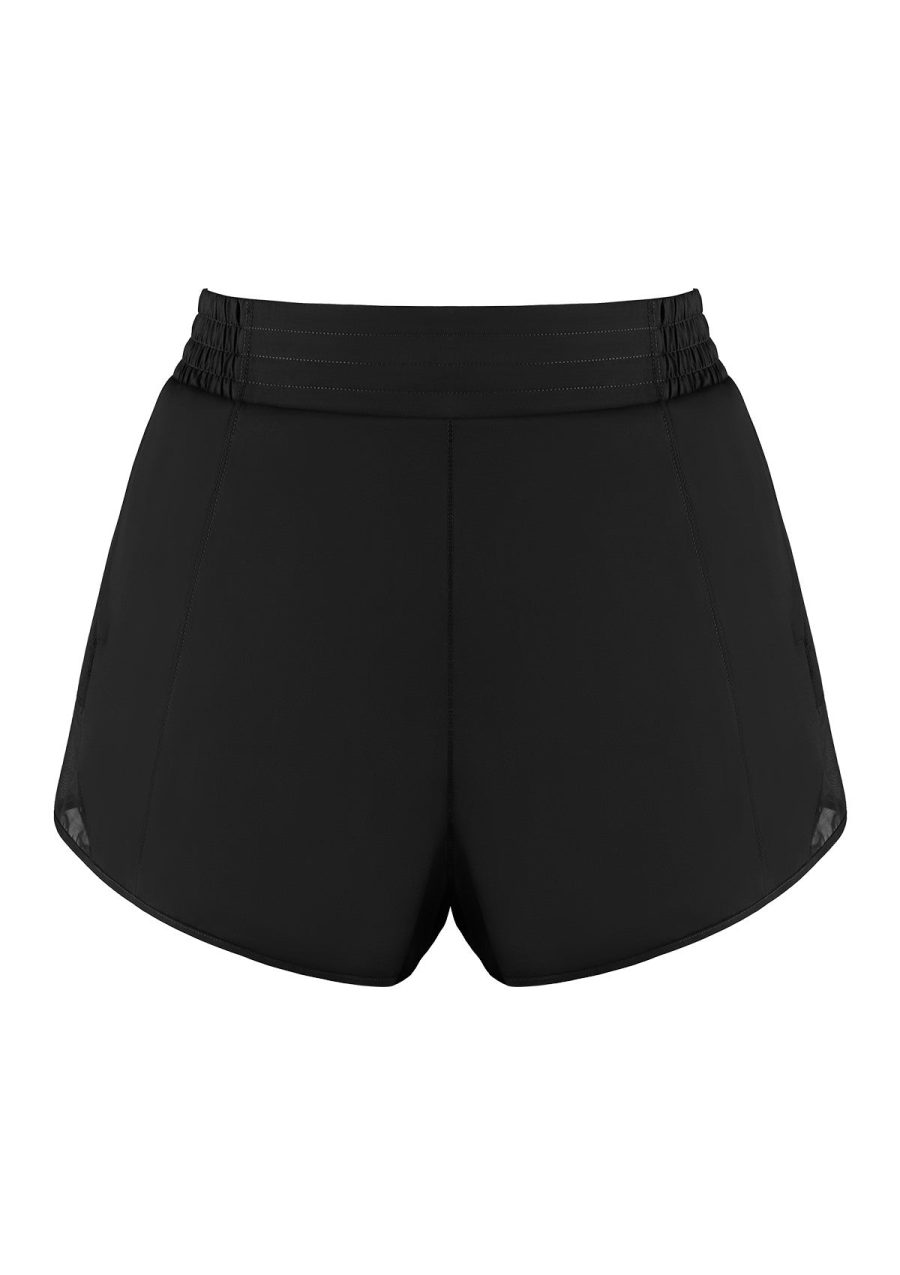 Speed Race Mid Waist Quick-Dry Running Shorts - Black / M