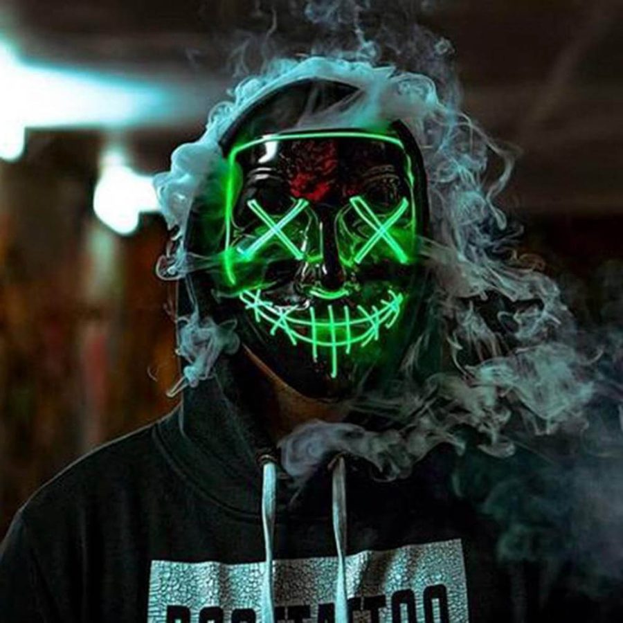 Spooky Light Up Anonymous Mask