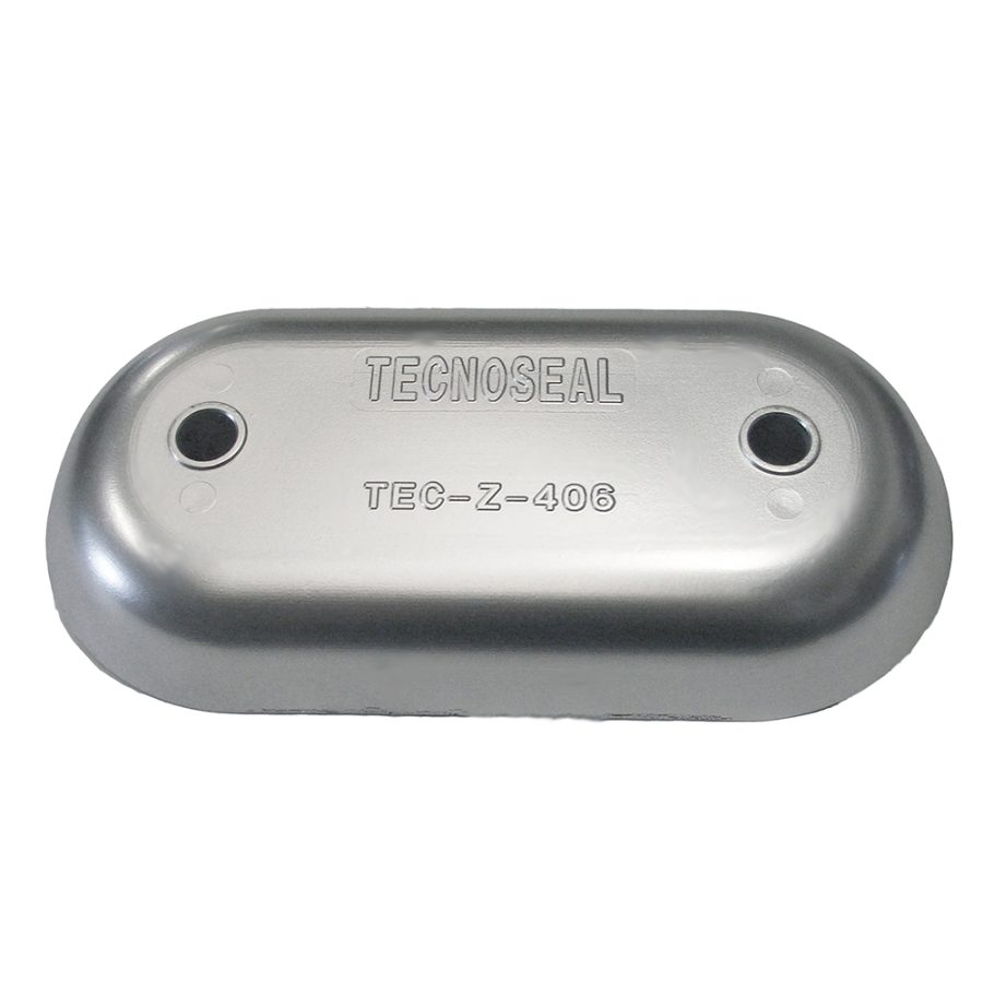 TECNOSEAL TEC-Z-406MG MAGNESIUM HULL PLATE ANODE 8-3/8 INCH X 4-1/32 INCH X 1-1/16 INCH