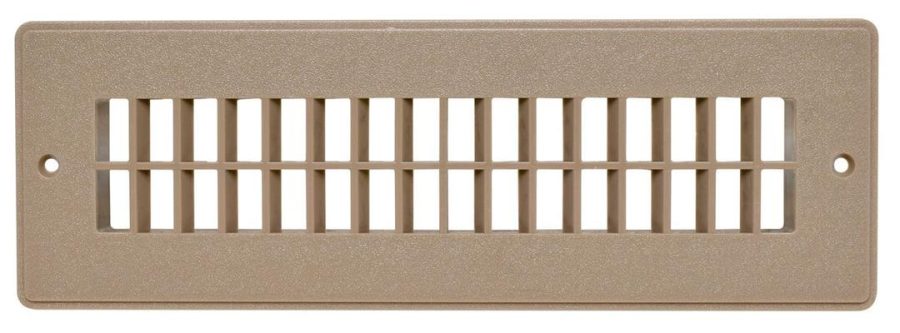 VALTERRA A103365VP A10-3365VP Light Brown Heat and A/C Floor Register with Damper (2-1/4 INCH x 10 INCH)