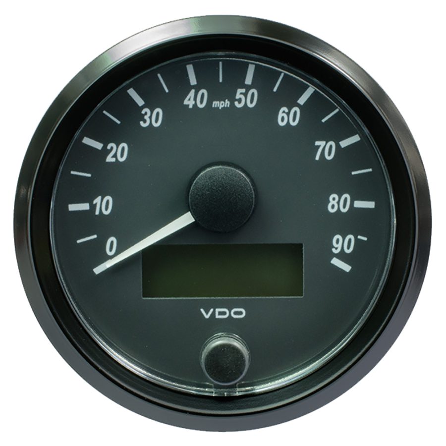 VDO A2C3832900030 SINGLEVIU 80MM (3-1/8 INCH) SPEEDOMETER - 90MPH