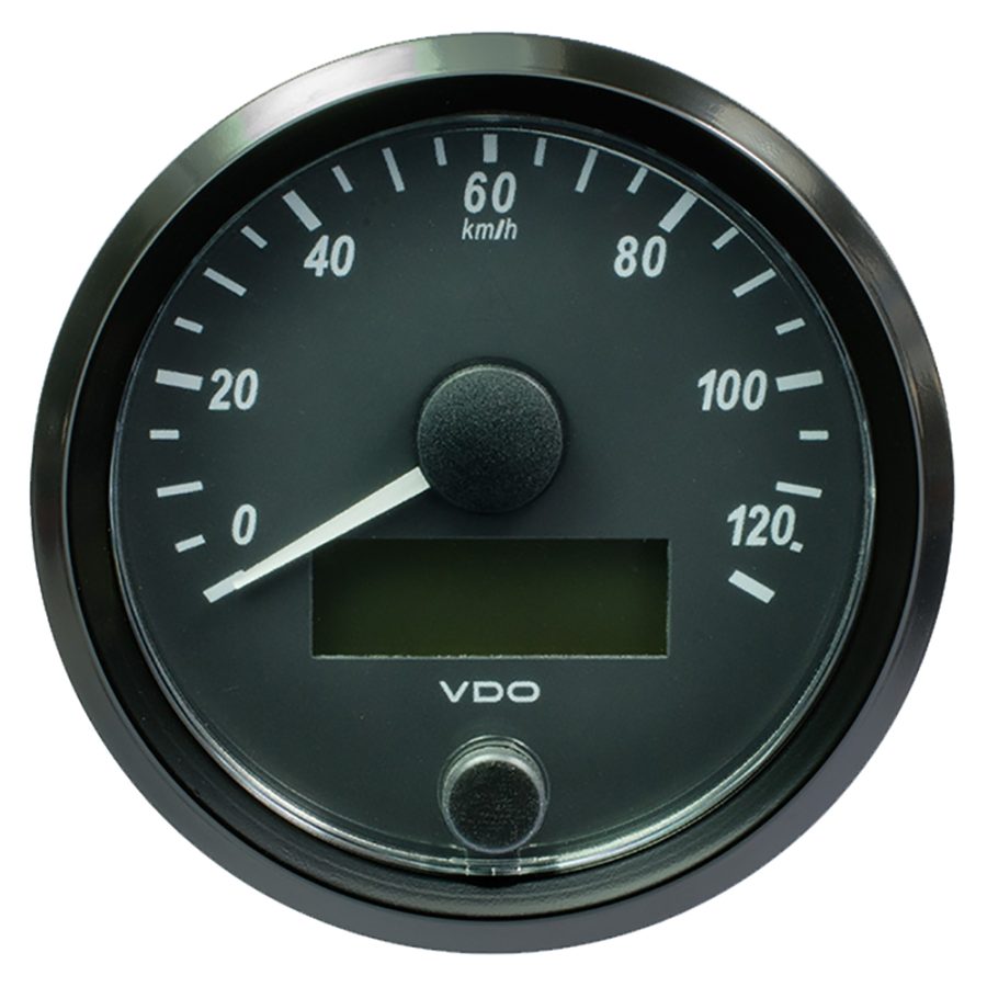 VDO A2C3832930030 SINGLEVIU 80MM (3-1/8 INCH) SPEEDOMETER - 160 MPH