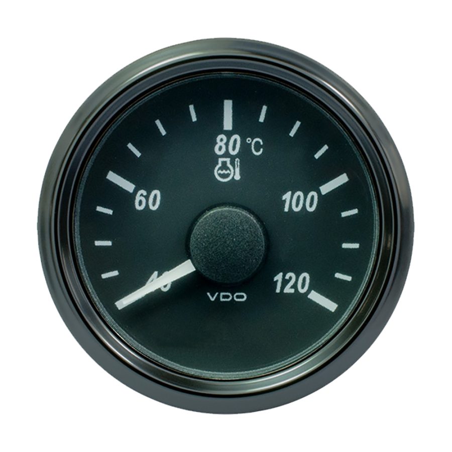 VDO A2C3833330030 SINGLEVIU 52MM (2-1/16 INCH) WATER TEMP. GAUGE - EURO - 120°C - 291-22 OHM