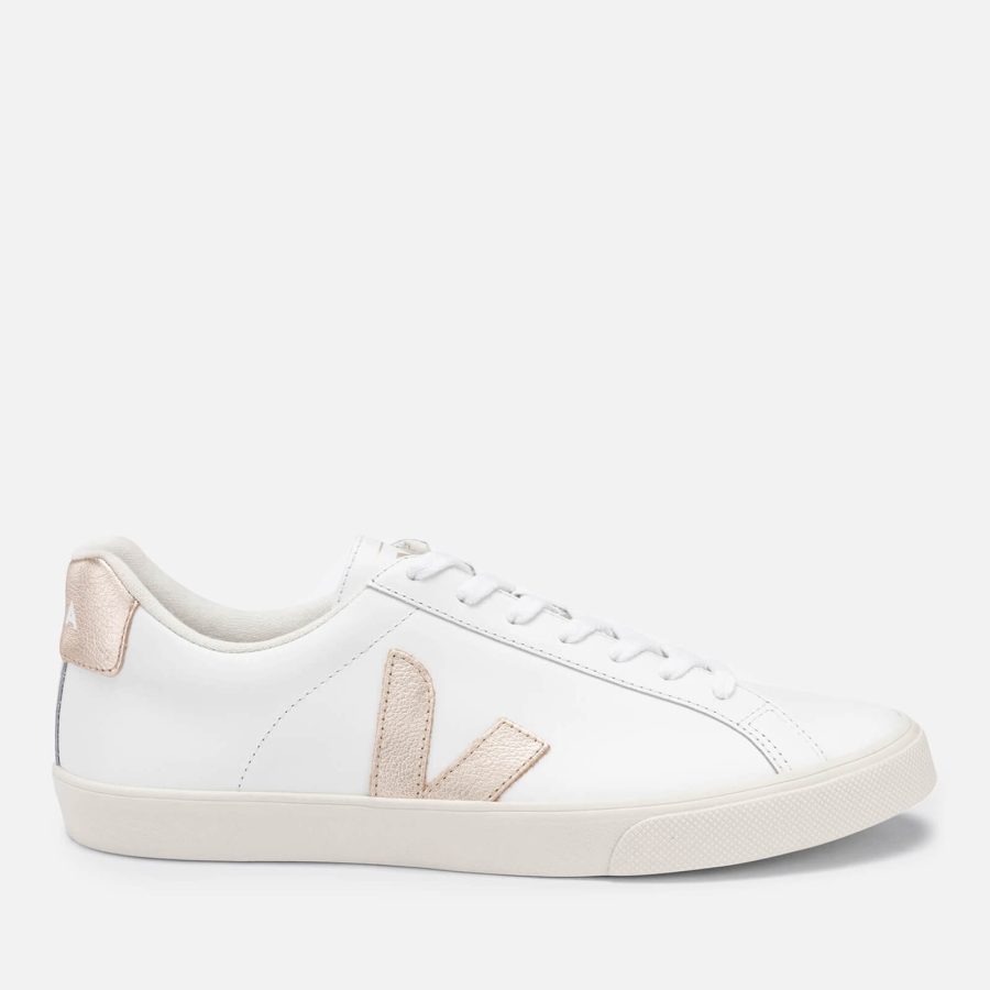 Veja Women's Esplar Leather Trainers - Extra White/Platine - UK 4