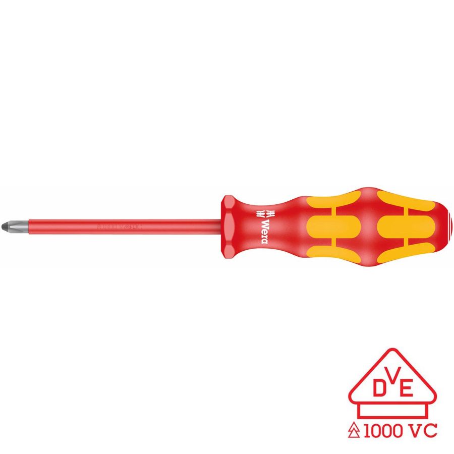 WERA 05006156001 VDE Insulated Screwdriver: PH#3 Phillips