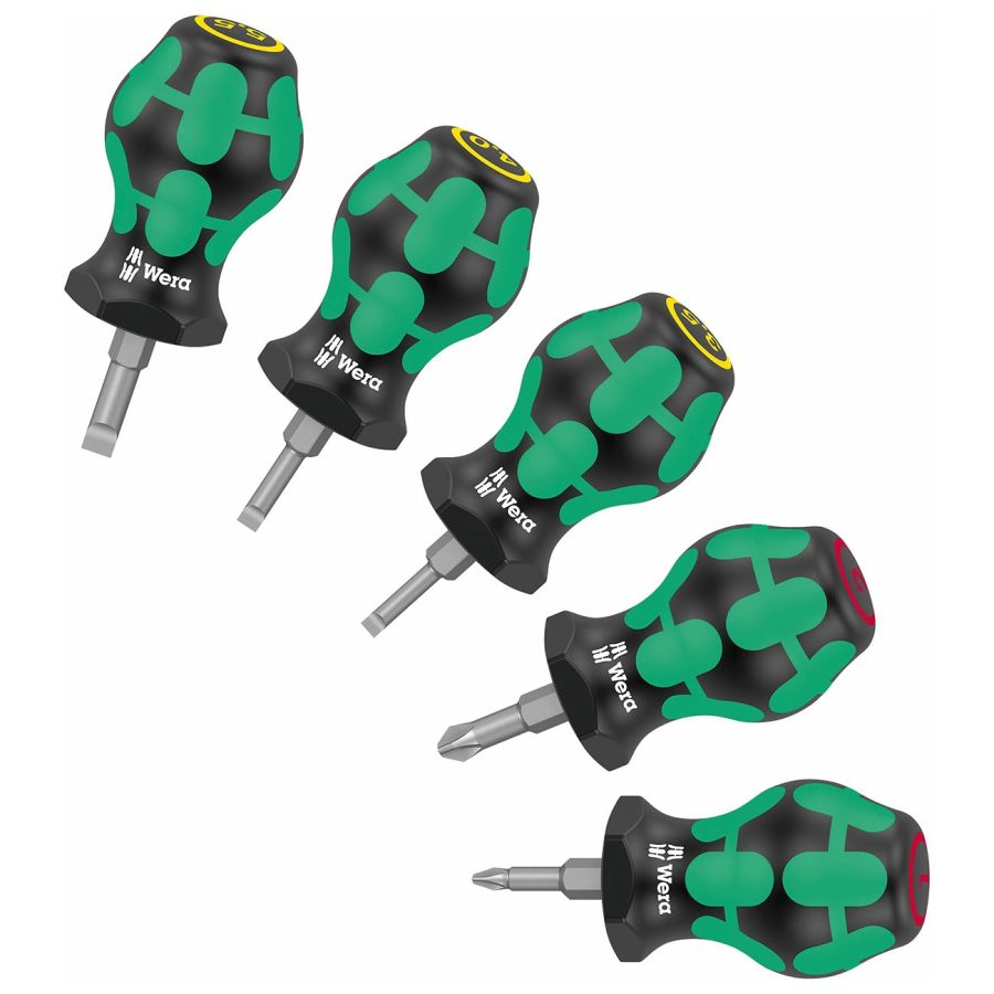 WERA 05008870001 Stubby Screwdriver Set (5 Piece Set)