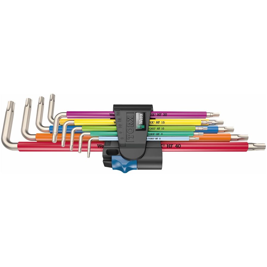 WERA 05022689001 Multicolor TORX L-Key Wrench Set with Holding Function (9-Piece Set)